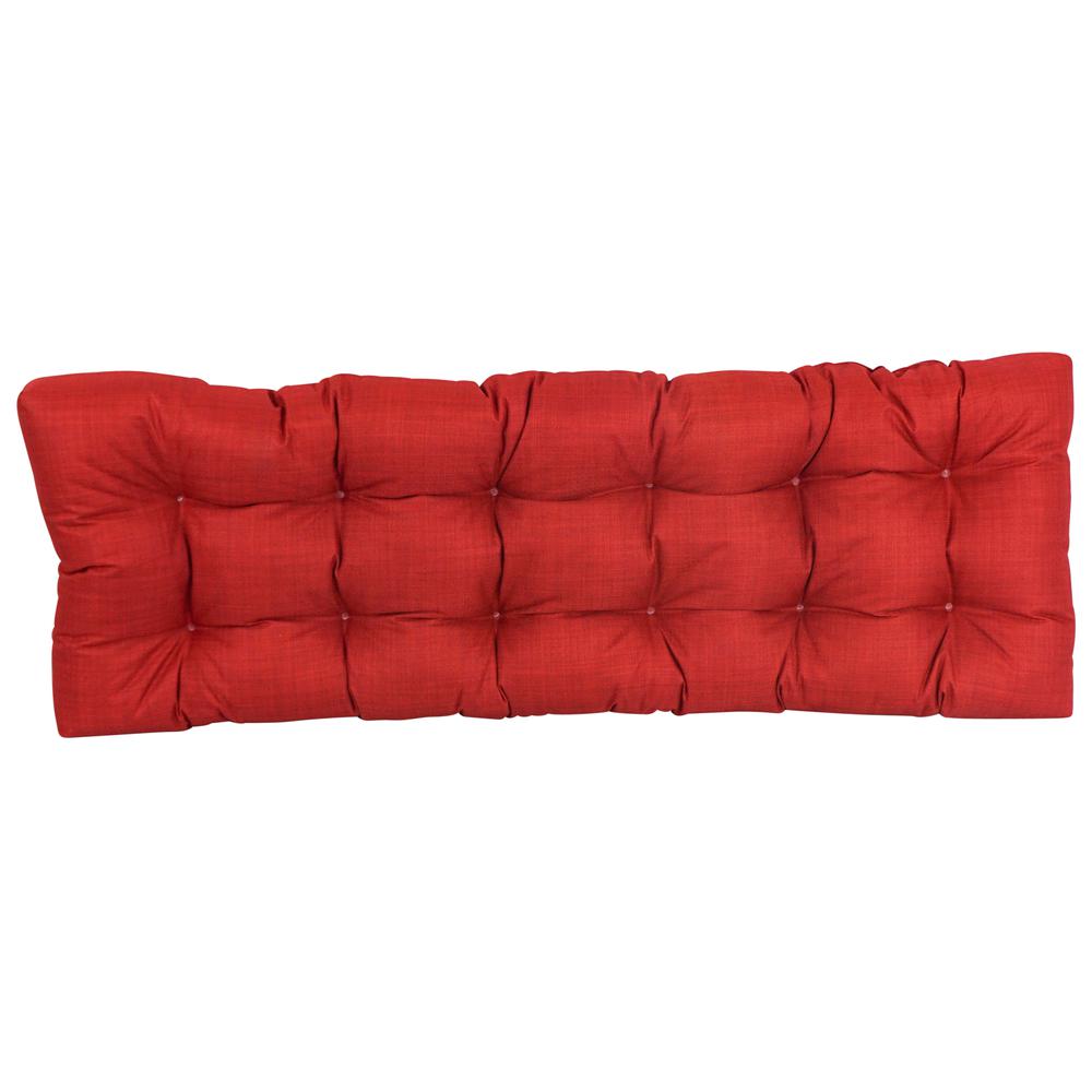 60-inch by 19-inch Tufted Solid Outdoor Spun Polyester Loveseat Cushion. Picture 3