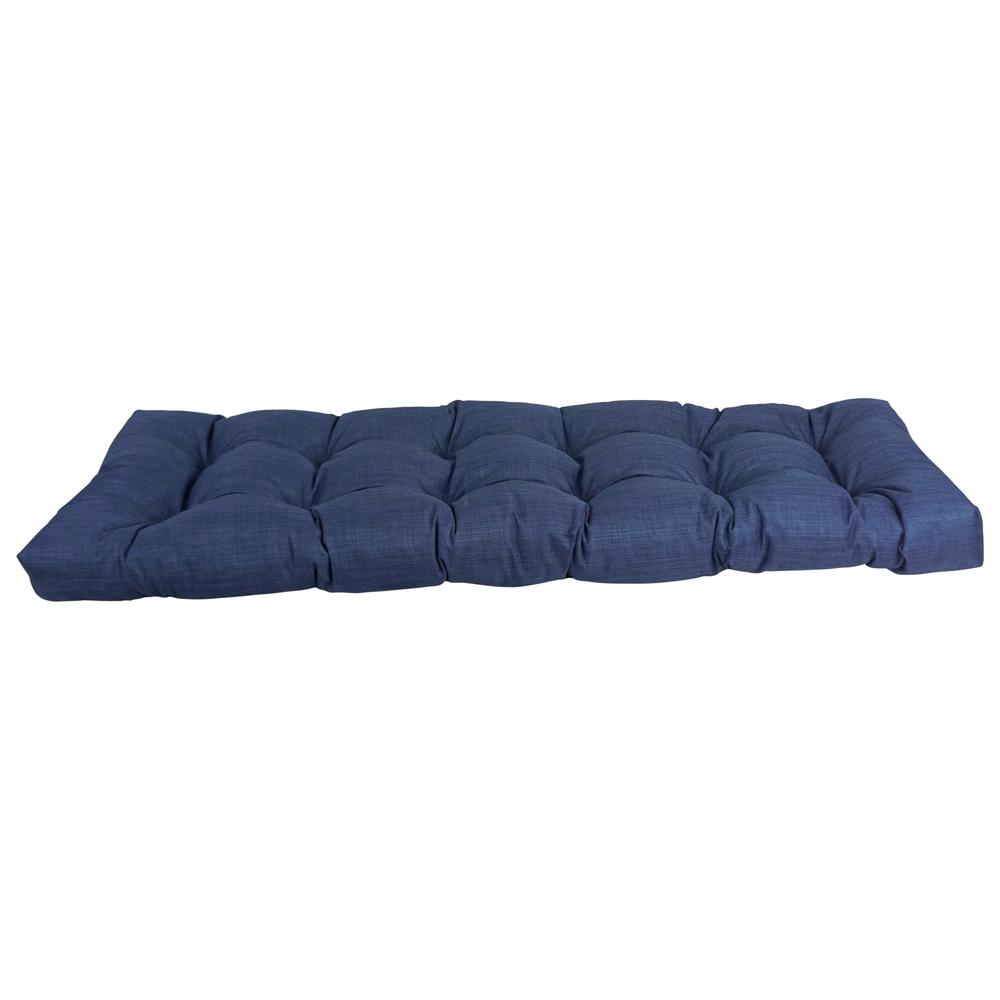 60-inch by 19-inch Tufted Solid Outdoor Spun Polyester Loveseat Cushion. Picture 2