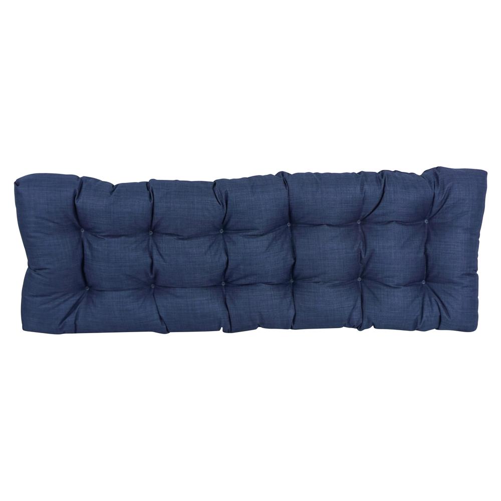 60-inch by 19-inch Tufted Solid Outdoor Spun Polyester Loveseat Cushion. Picture 3