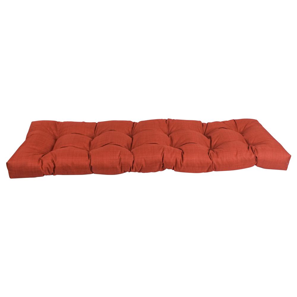 60-inch by 19-inch Tufted Solid Outdoor Spun Polyester Loveseat Cushion. Picture 2