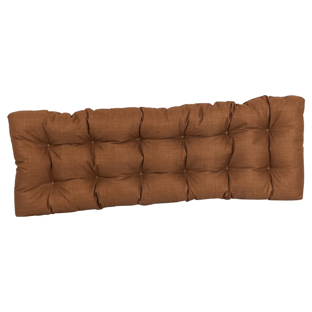 60-inch by 19-inch Tufted Solid Outdoor Spun Polyester Loveseat Cushion. Picture 3