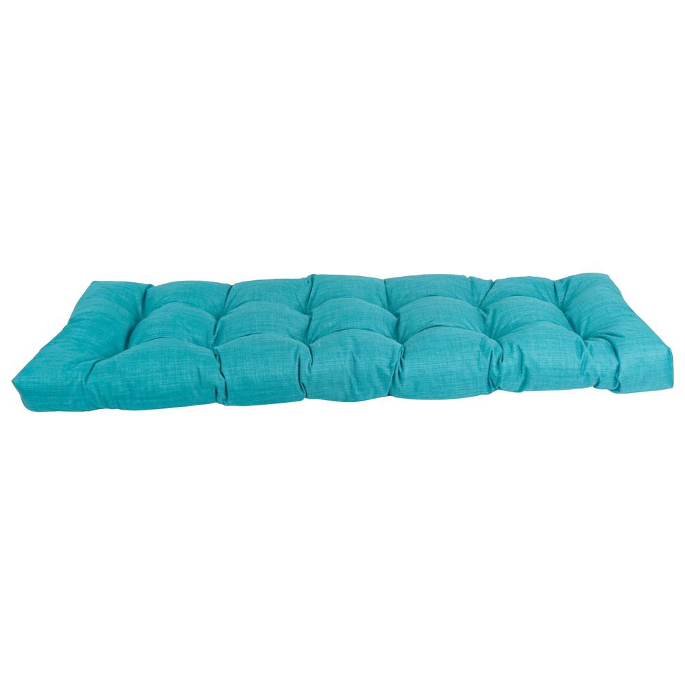 60-inch by 19-inch Tufted Solid Outdoor Spun Polyester Loveseat Cushion. Picture 2
