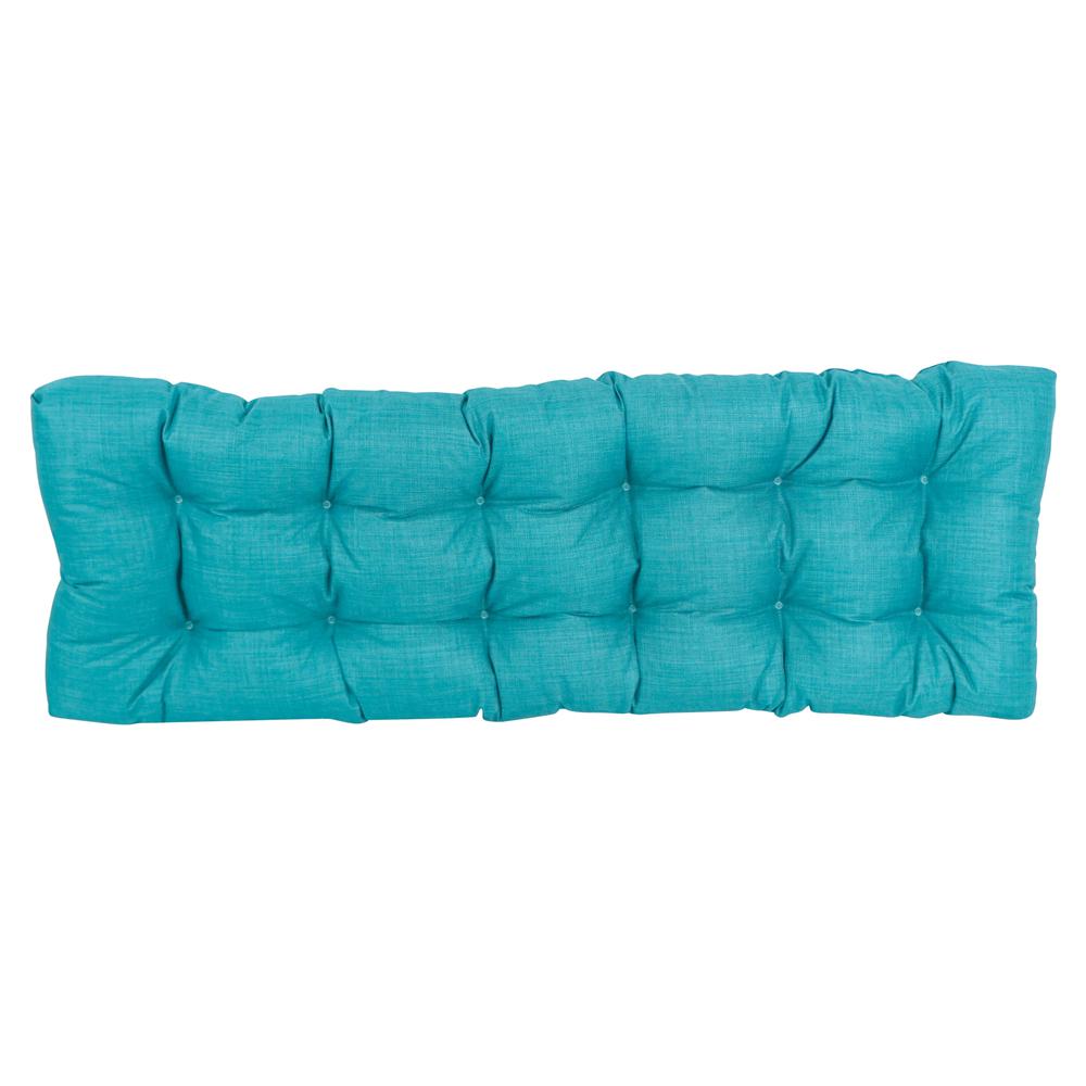 60-inch by 19-inch Tufted Solid Outdoor Spun Polyester Loveseat Cushion. Picture 3