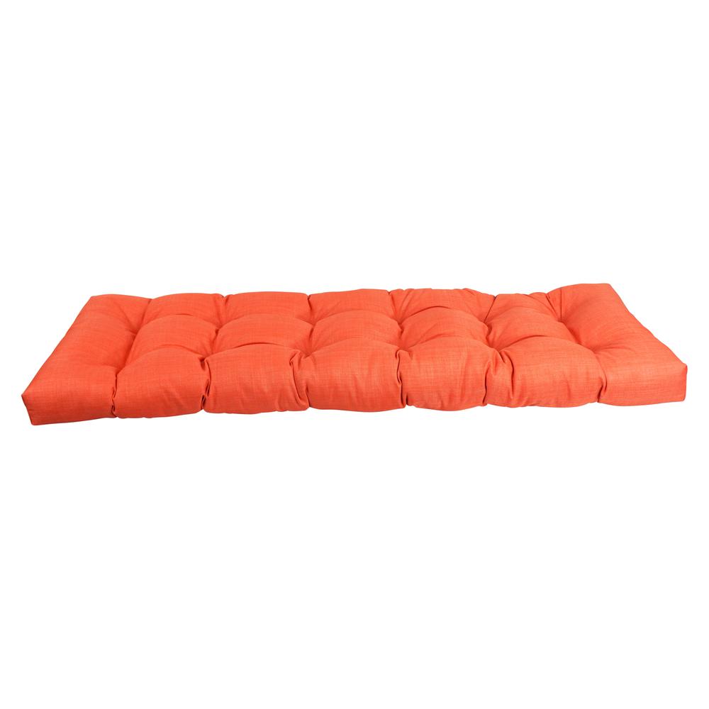 60-inch by 19-inch Tufted Solid Outdoor Spun Polyester Loveseat Cushion. Picture 2