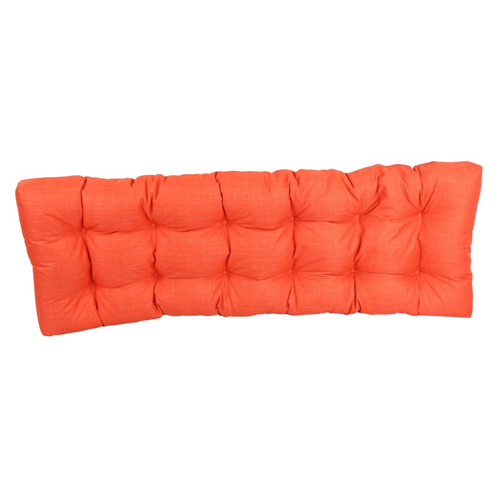 60-inch by 19-inch Tufted Solid Outdoor Spun Polyester Loveseat Cushion. Picture 3