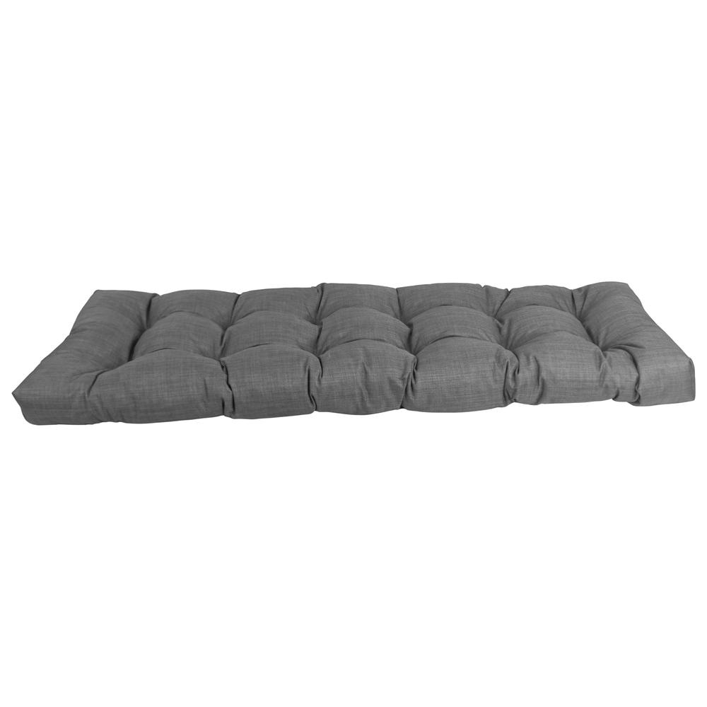 60-inch by 19-inch Tufted Solid Outdoor Spun Polyester Loveseat Cushion. Picture 2
