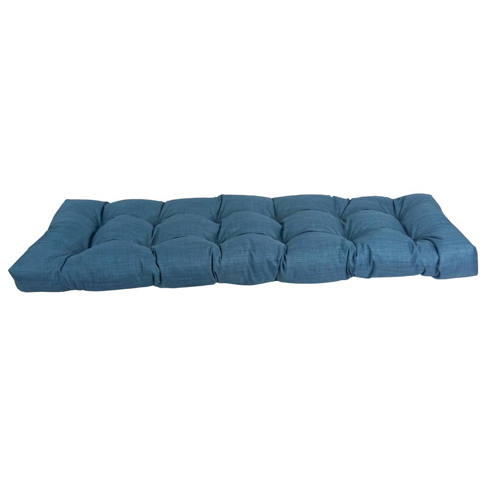 60-inch by 19-inch Tufted Solid Outdoor Spun Polyester Loveseat Cushion. Picture 2