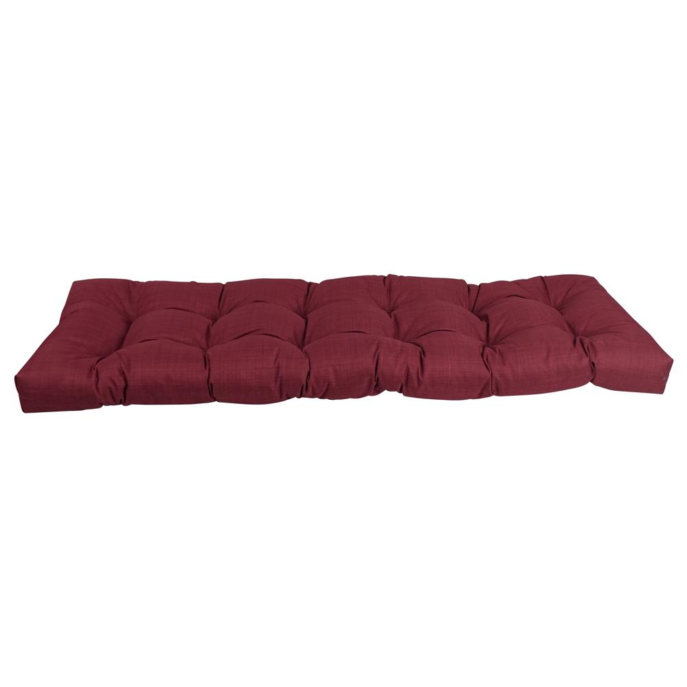 60-inch by 19-inch Tufted Solid Outdoor Spun Polyester Loveseat Cushion. Picture 2