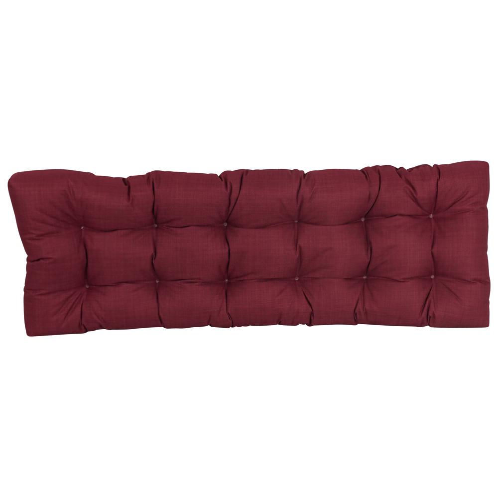 60-inch by 19-inch Tufted Solid Outdoor Spun Polyester Loveseat Cushion. Picture 3