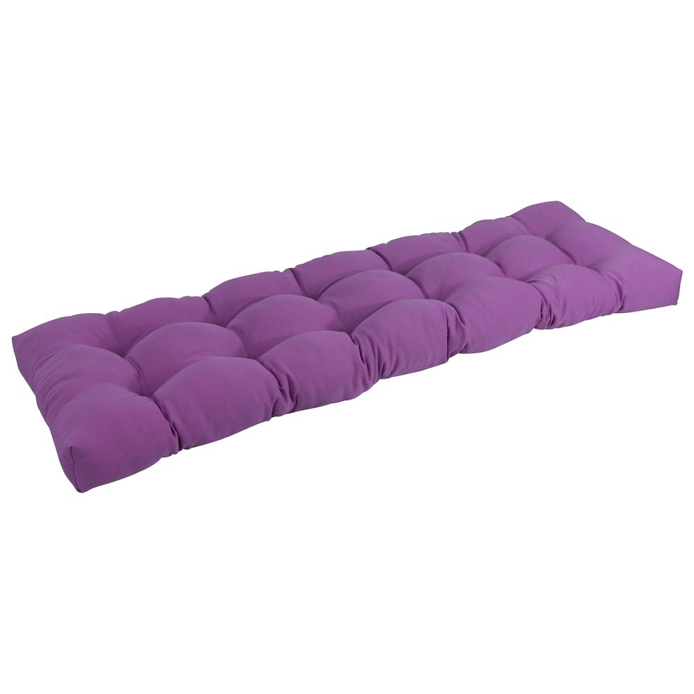 60-inch by 19-inch Tufted Solid Twill Bench Cushion. Picture 1