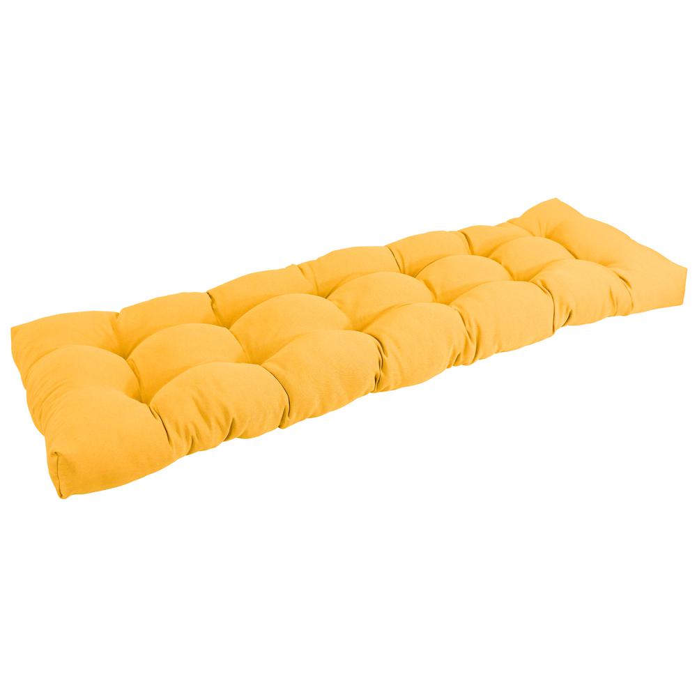 60-inch by 19-inch Tufted Solid Twill Bench Cushion. Picture 1