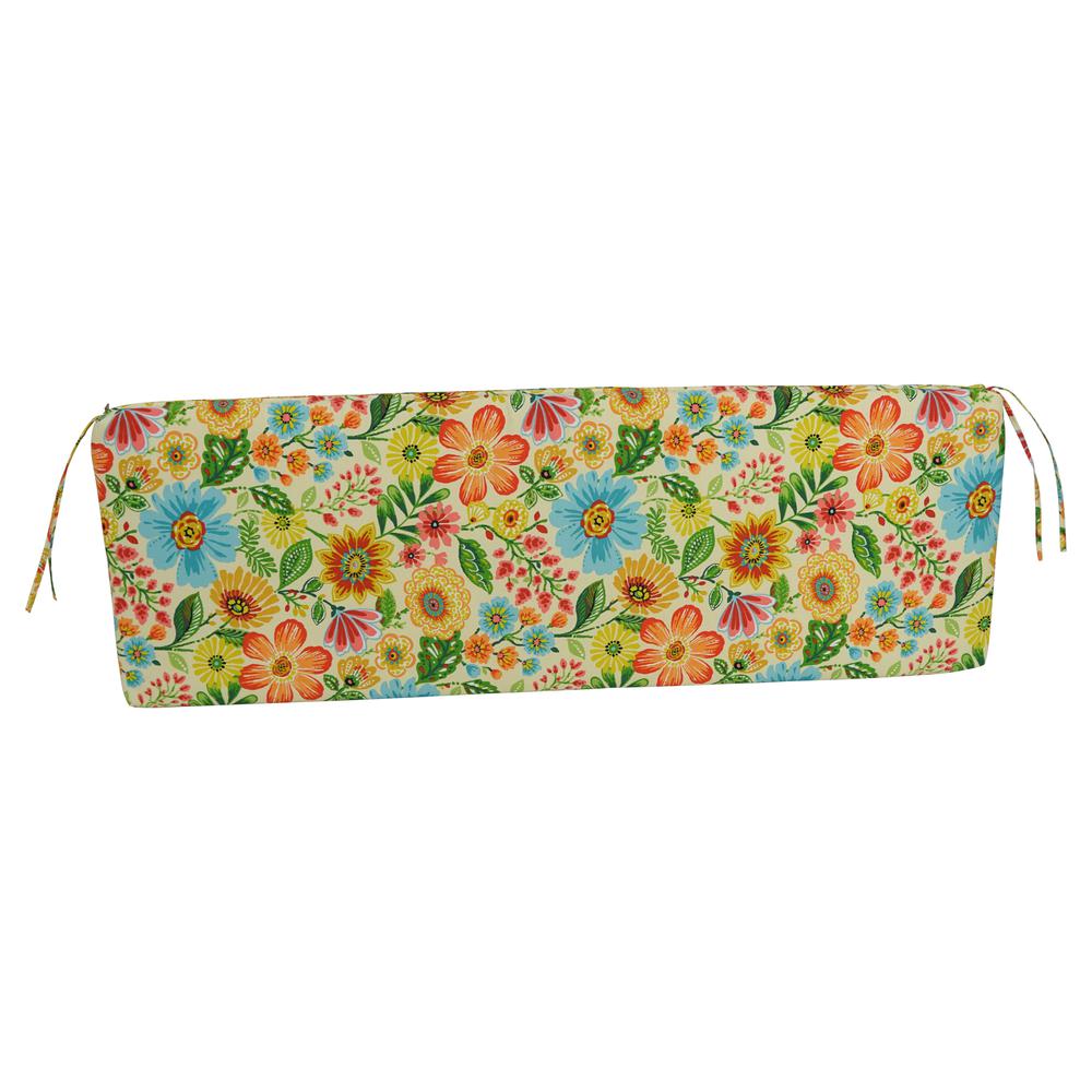 60-inch by 19-inch Patterned Outdoor Spun Polyester Bench Cushion 960X19-REO-60. Picture 3