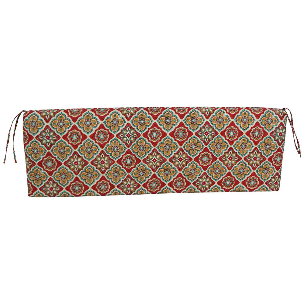 60-inch by 19-inch Patterned Outdoor Spun Polyester Bench Cushion 960X19-REO-63. Picture 3