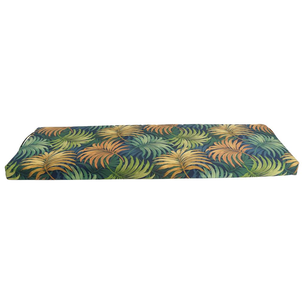 63-inch by 19-inch Patterned Outdoor Spun Polyester Bench Cushion  963X19-REO-61. Picture 2