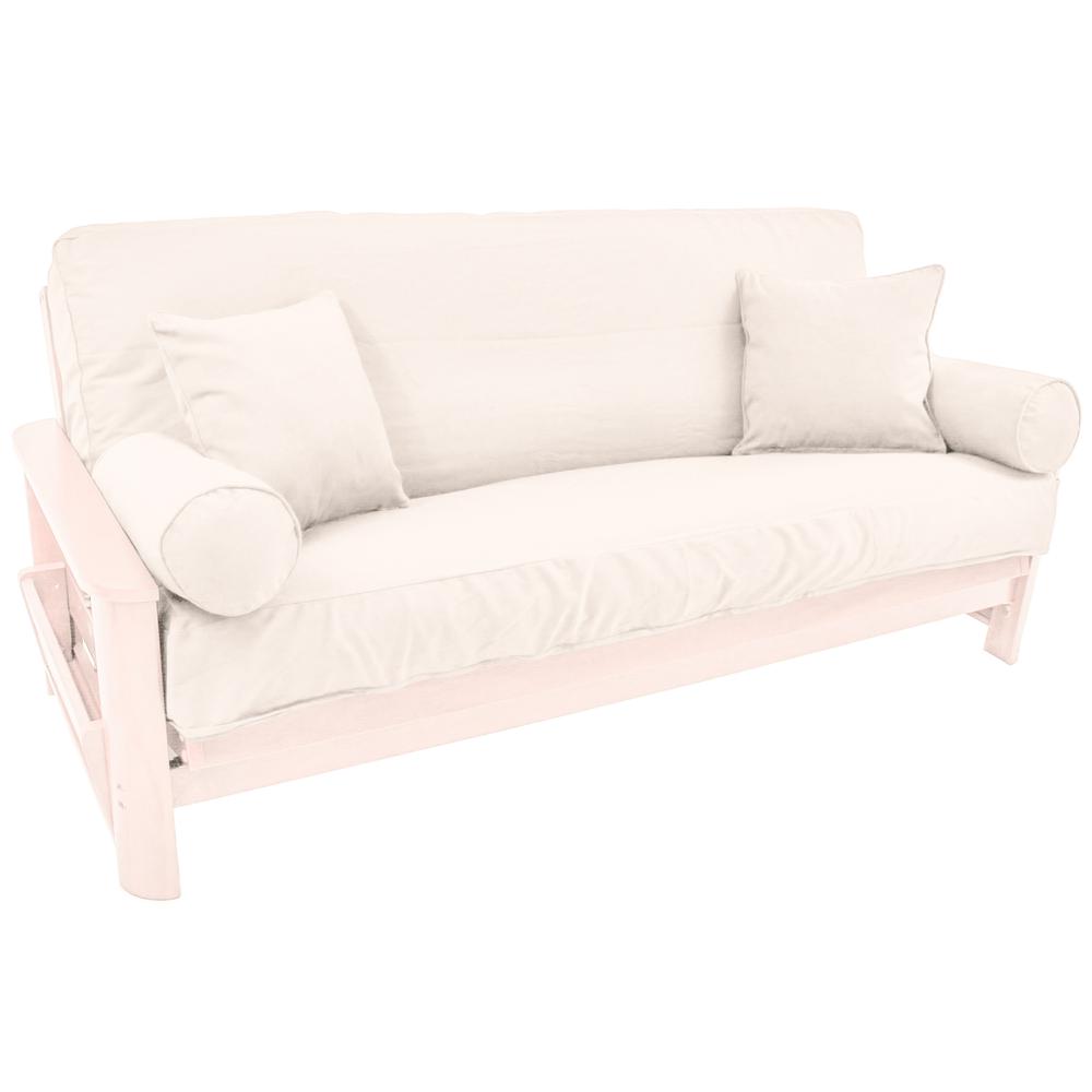Set of 5 Full Futon Cover Set w/Two 18 inch Pillows and Two Bolsters (Twill Fabric)  9680-CD-TW-EG. Picture 1