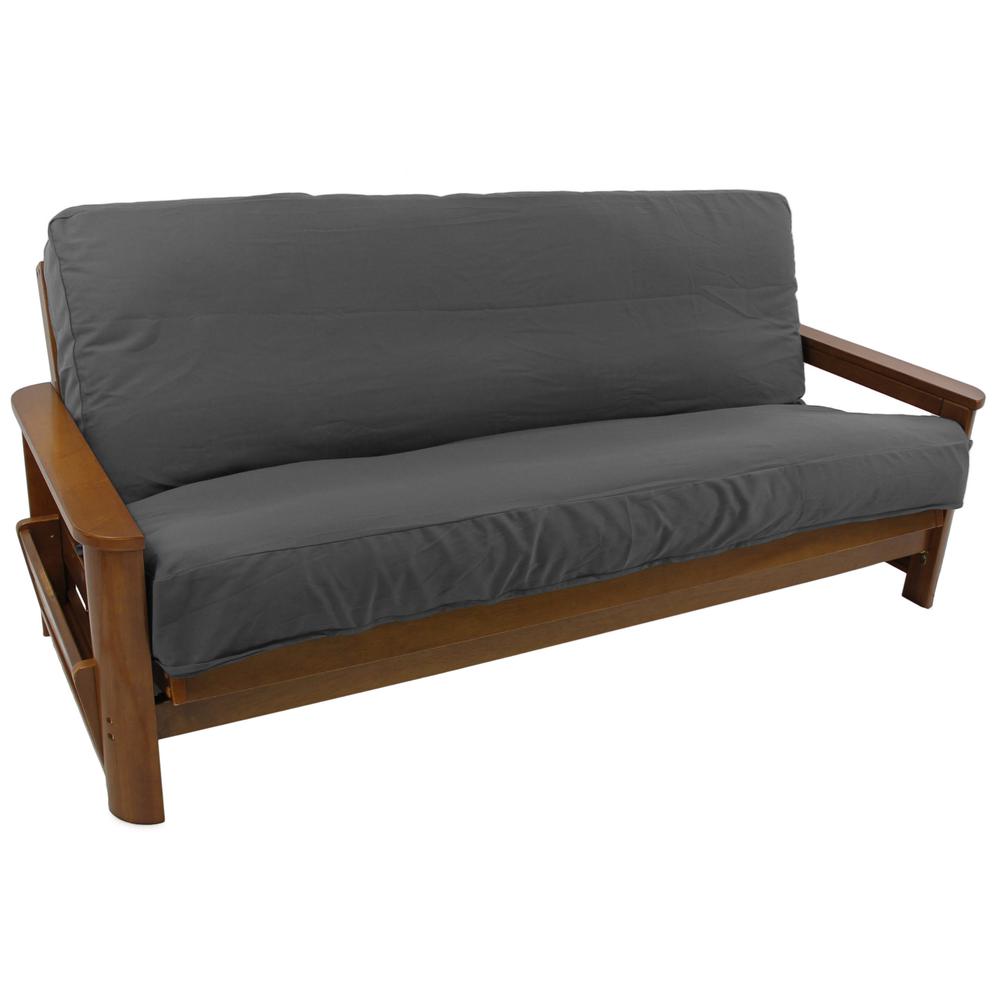 Solid Twill 8 to 9-inch Full Futon Cover. Picture 1