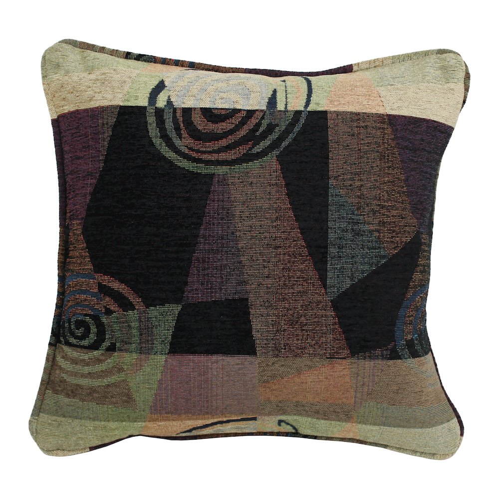 18-inch Patterned Jacquard Chenille Square Throw Pillow with Insert. Picture 1