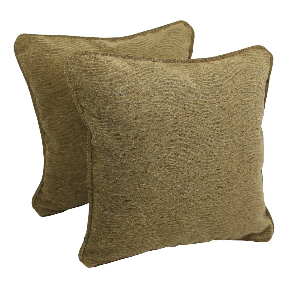 18-inch Patterned Jacquard Chenille Square Throw Pillows (Set of 2). Picture 1