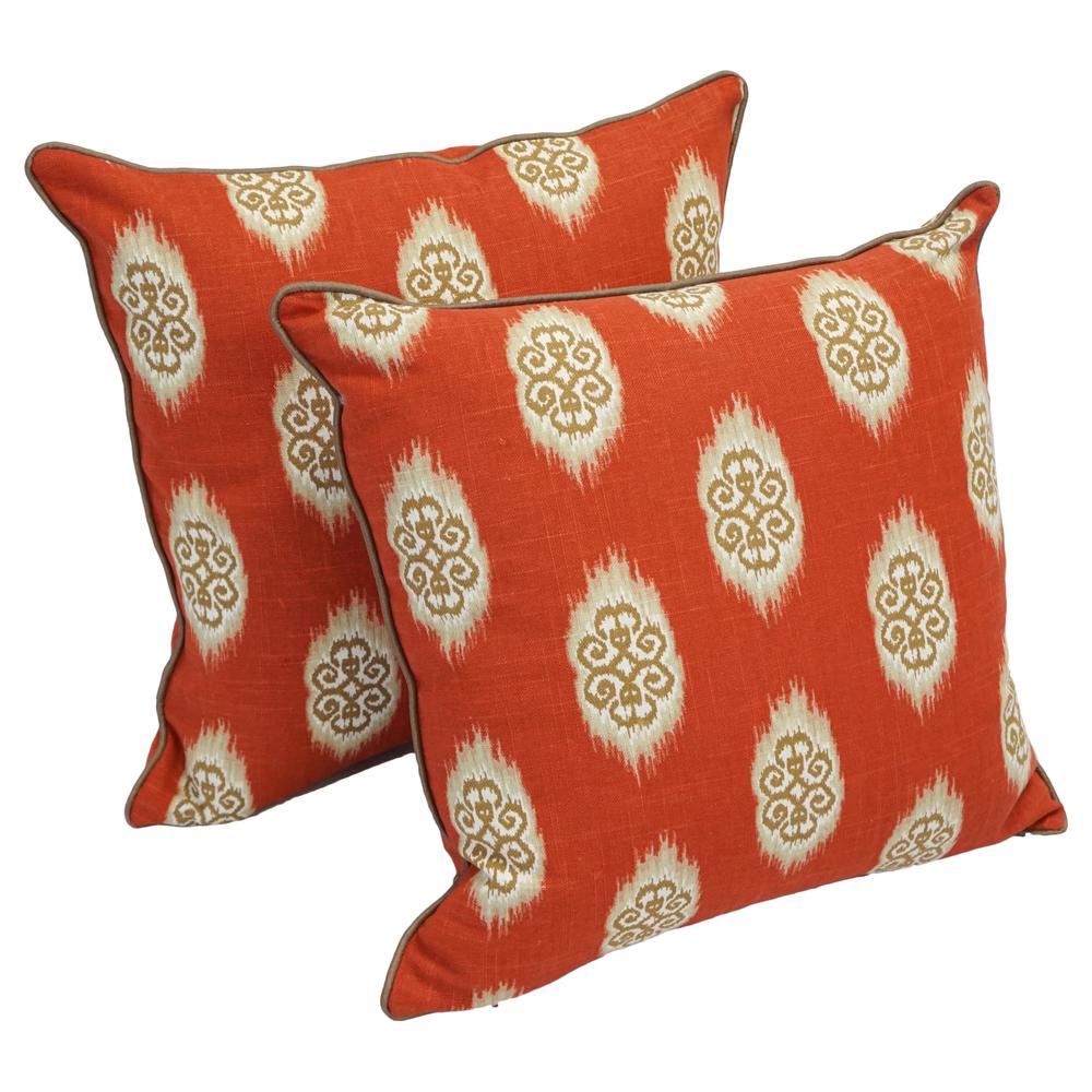 Blazing Needles 18-inch Corded Throw Pillows with Inserts (Set of 2). Picture 1