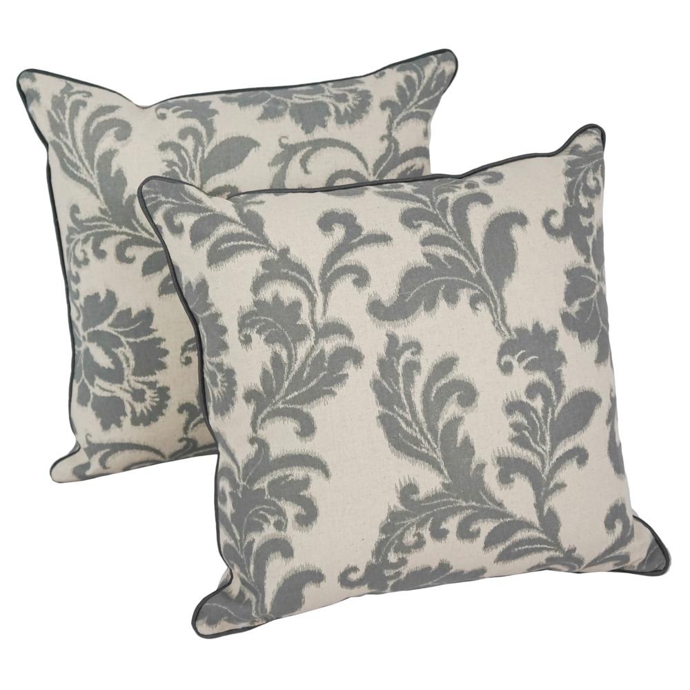 Blazing Needles 18-inch Corded Throw Pillows with Inserts (Set of 2). Picture 1