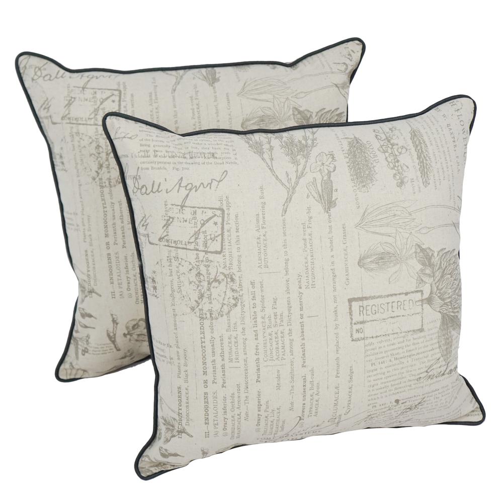 Blazing Needles 18-inch Corded Throw Pillows with Inserts (Set of 2). Picture 1