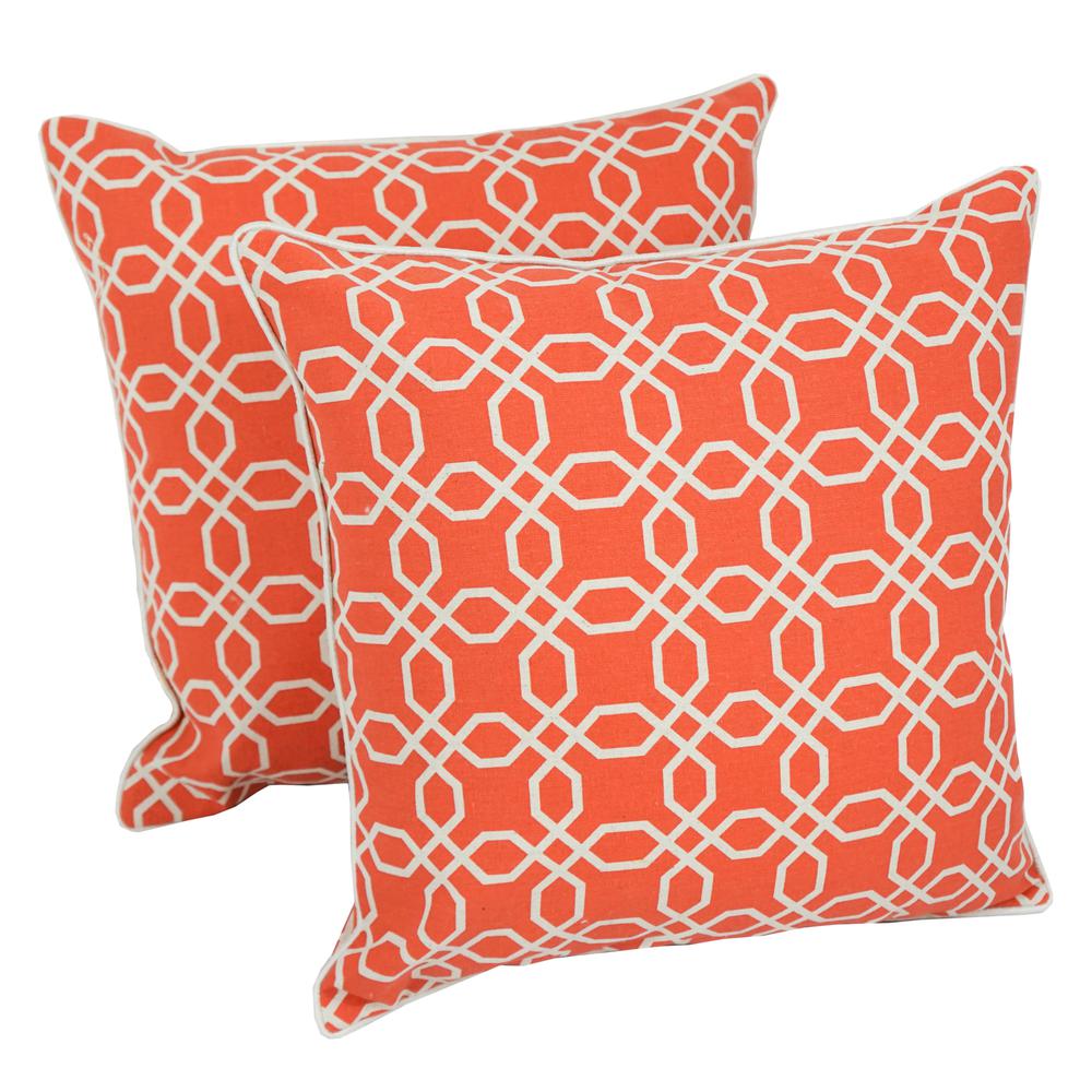 Blazing Needles 18-inch Corded Throw Pillows with Inserts (Set of 2). Picture 1