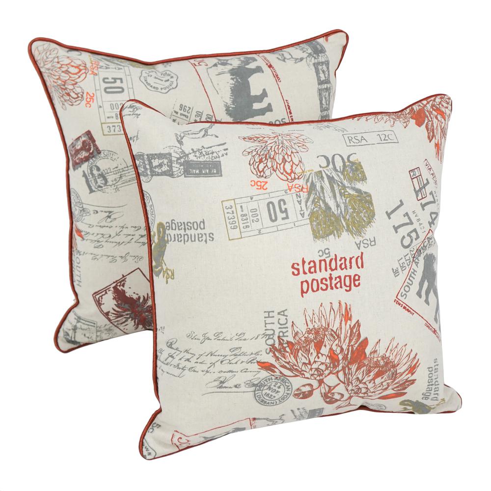 Blazing Needles 18-inch Corded Throw Pillows with Inserts (Set of 2). Picture 1