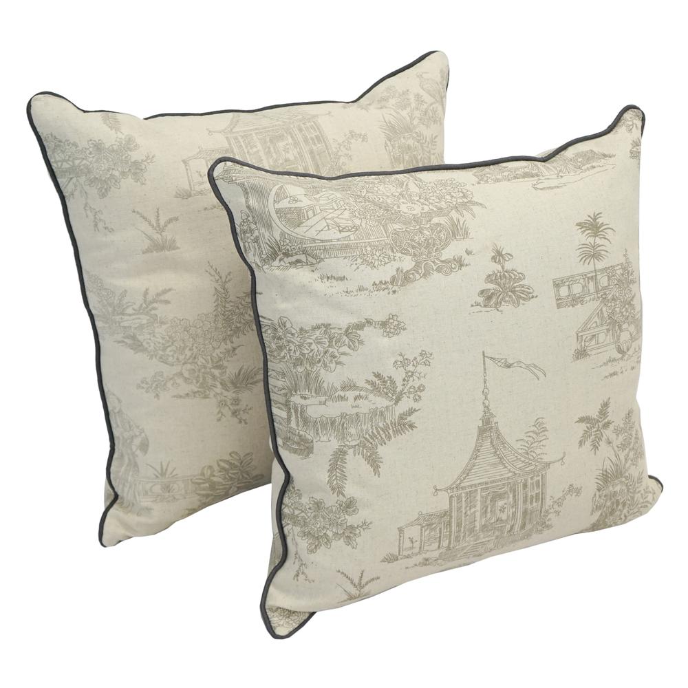 Blazing Needles 18-inch Corded Throw Pillows with Inserts (Set of 2). Picture 1