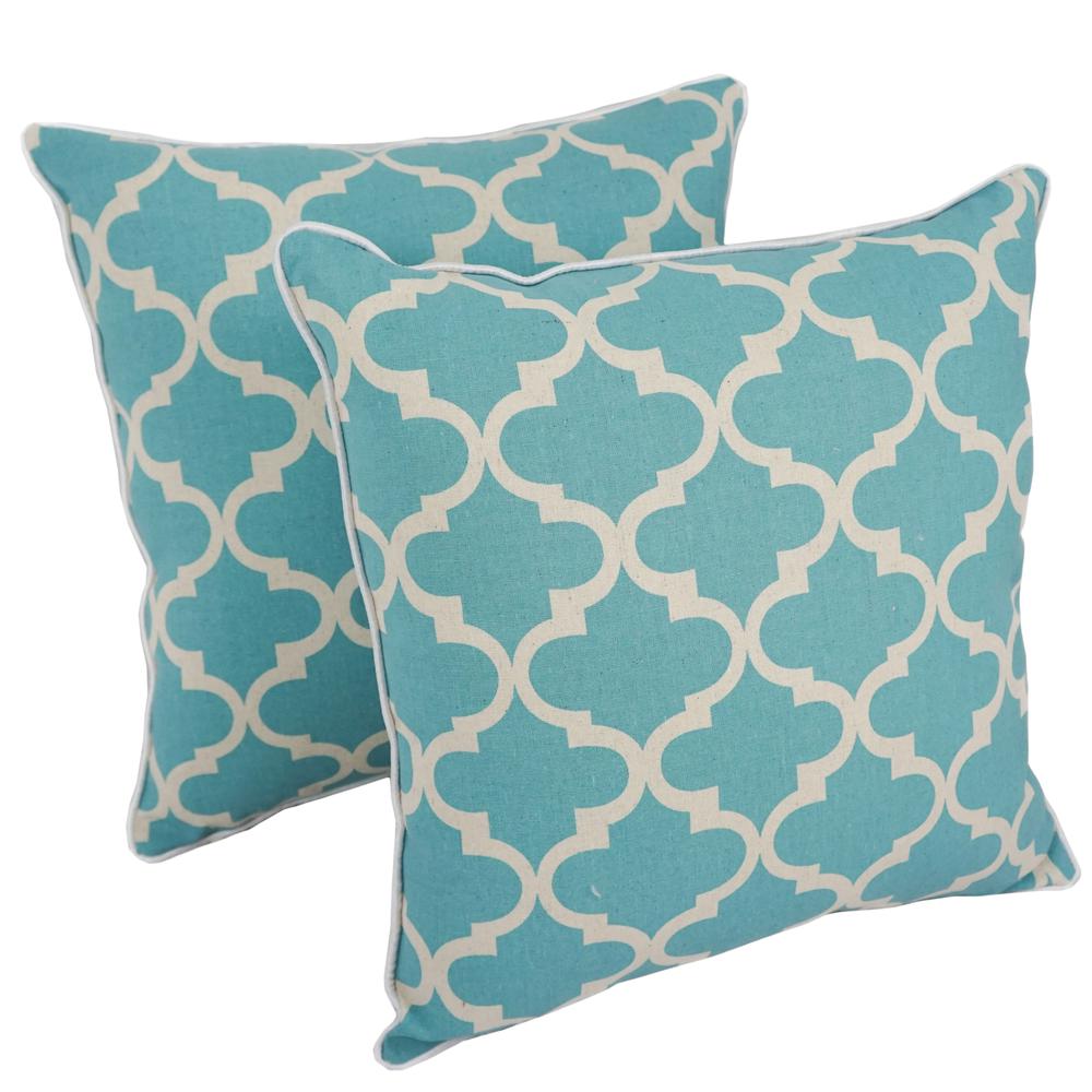 Blazing Needles 18-inch Corded Throw Pillows with Inserts (Set of 2). Picture 1