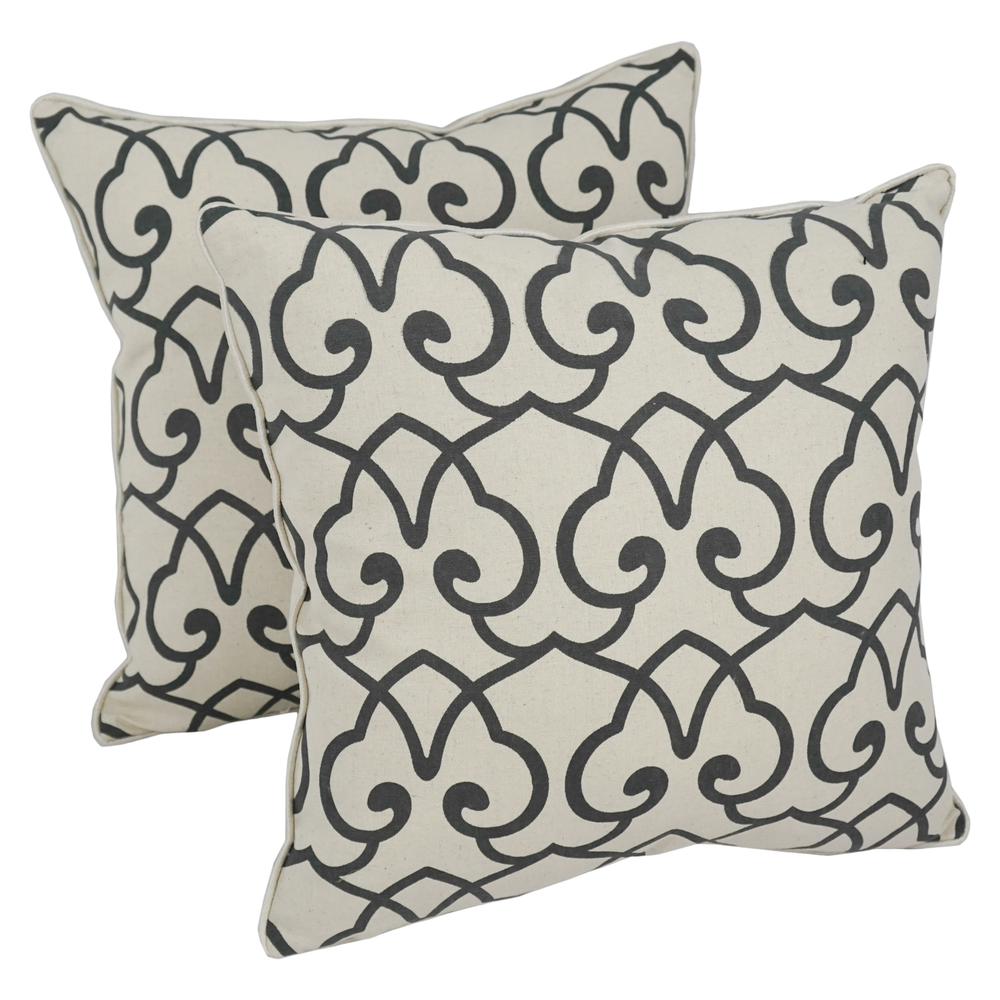 Blazing Needles 18-inch Corded Throw Pillows with Inserts (Set of 2). Picture 1