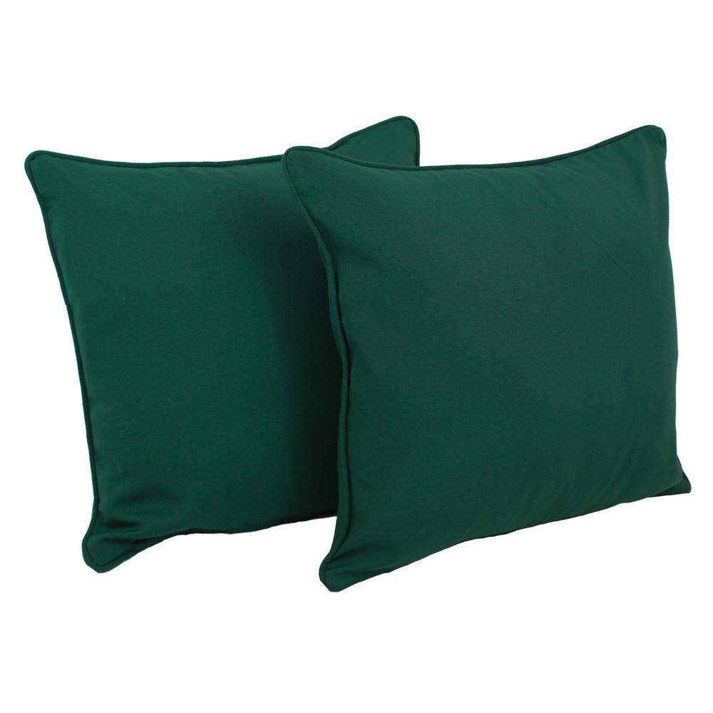18-inch Double-corded Solid Twill Square Throw Pillows with Inserts (Set of 2) 9810-CD-S2-TW-FG. Picture 1