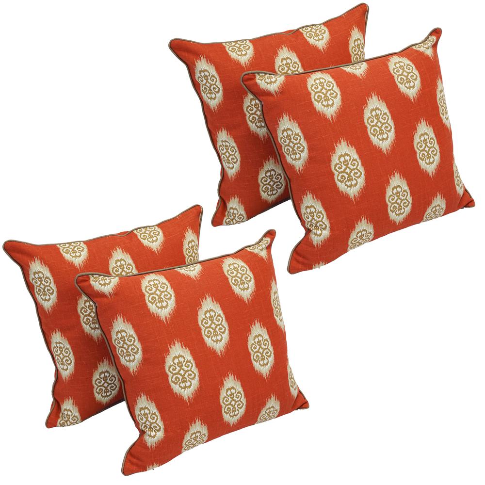 Blazing Needles 18-inch Corded Throw Pillows with Inserts (Set of 4). Picture 1