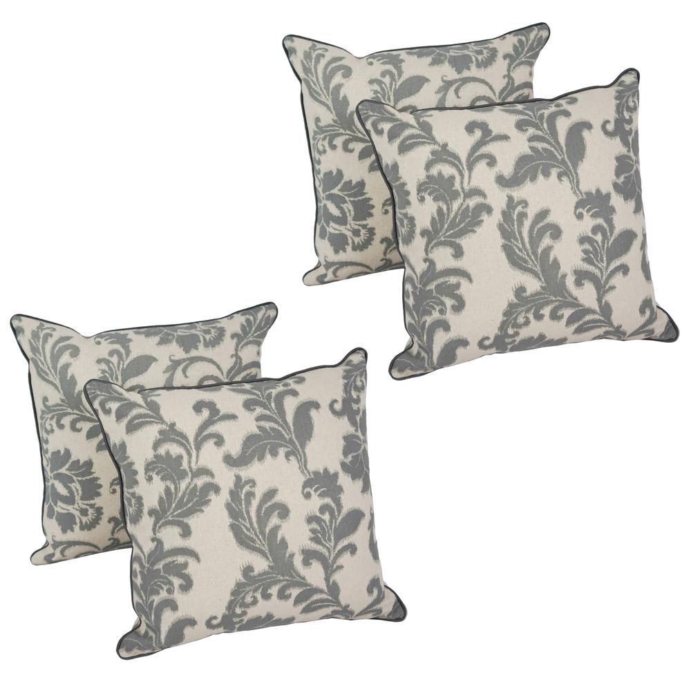 Blazing Needles 18-inch Corded Throw Pillows with Inserts (Set of 4). Picture 1