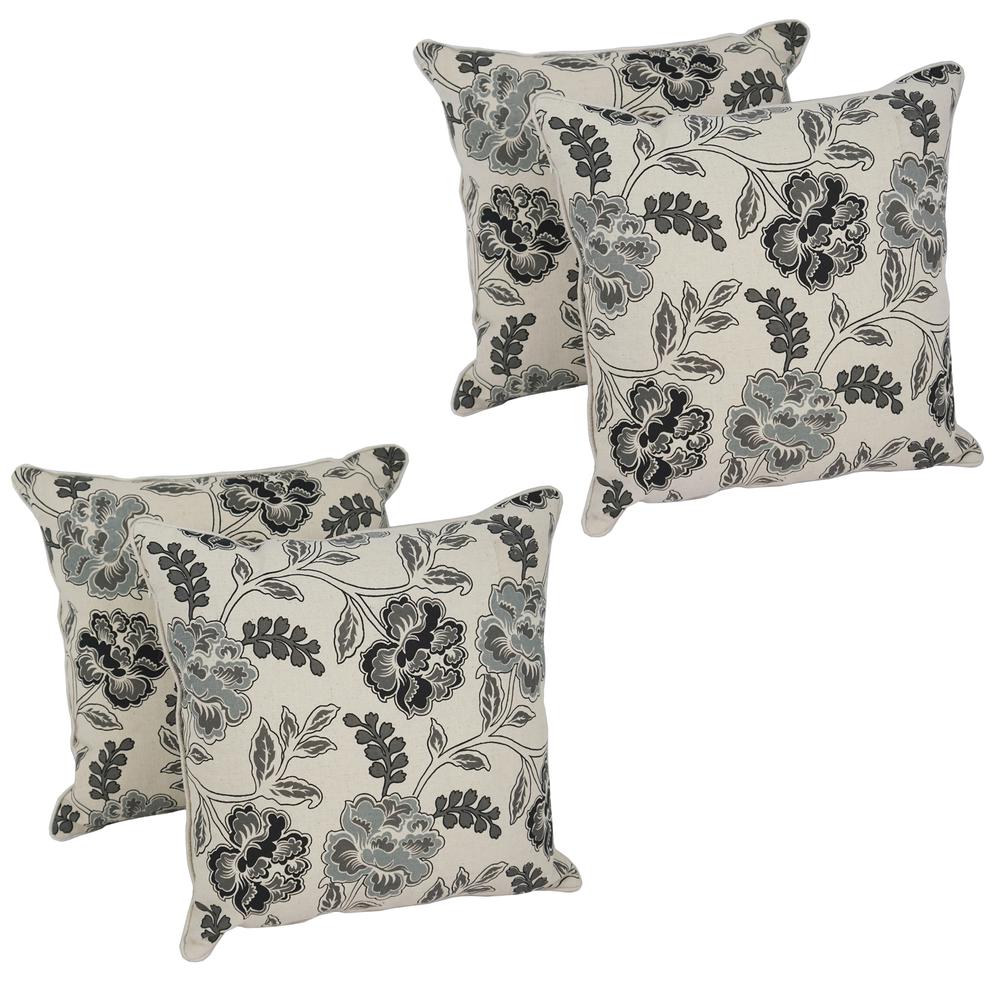 Blazing Needles 18-inch Corded Throw Pillows with Inserts (Set of 4). Picture 1