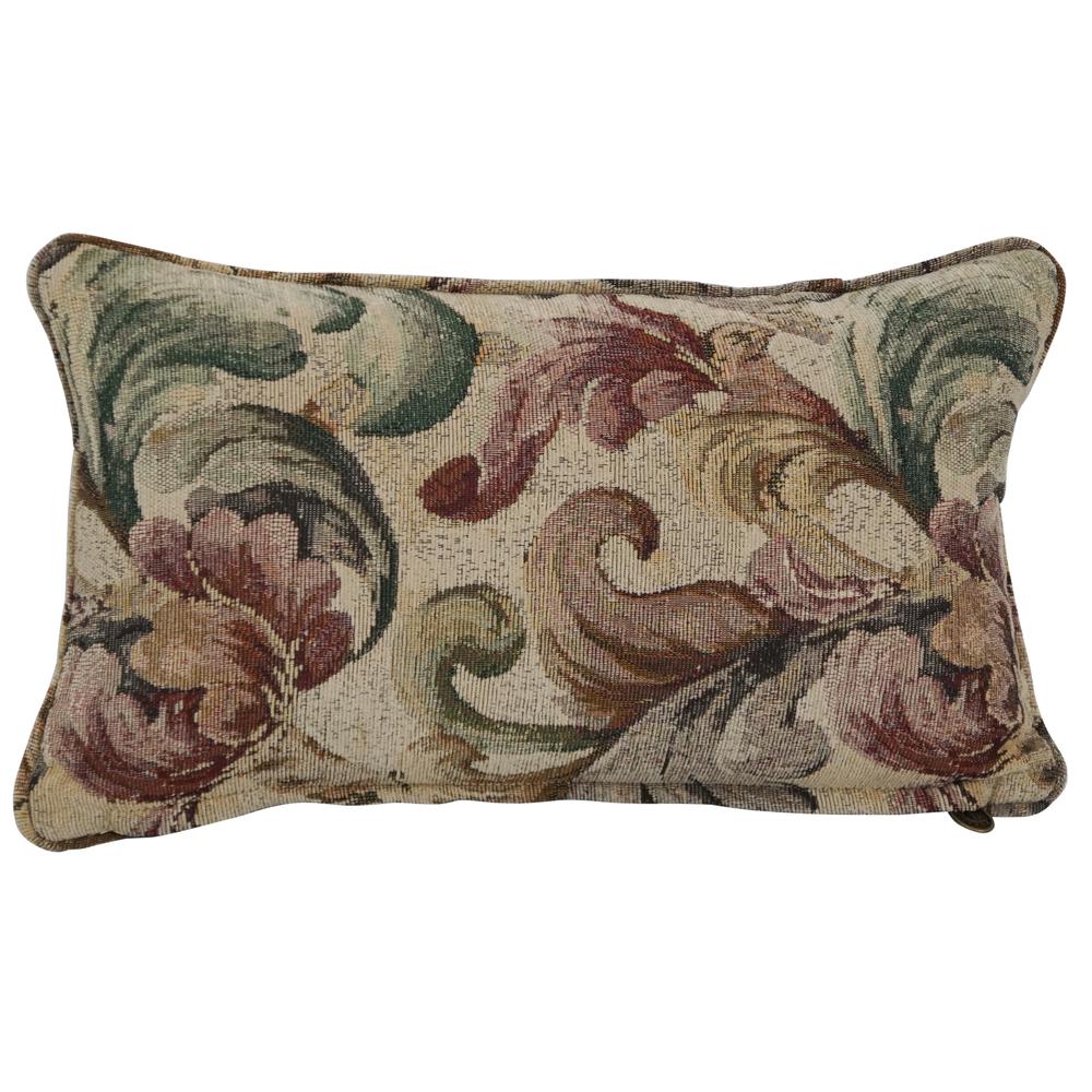 18-inch Double-corded Patterned Jacquard Chenille Rectangular Throw Pillows with Inserts (Set of 2)  9811-CD-S2-JCH-CO-42. Picture 2