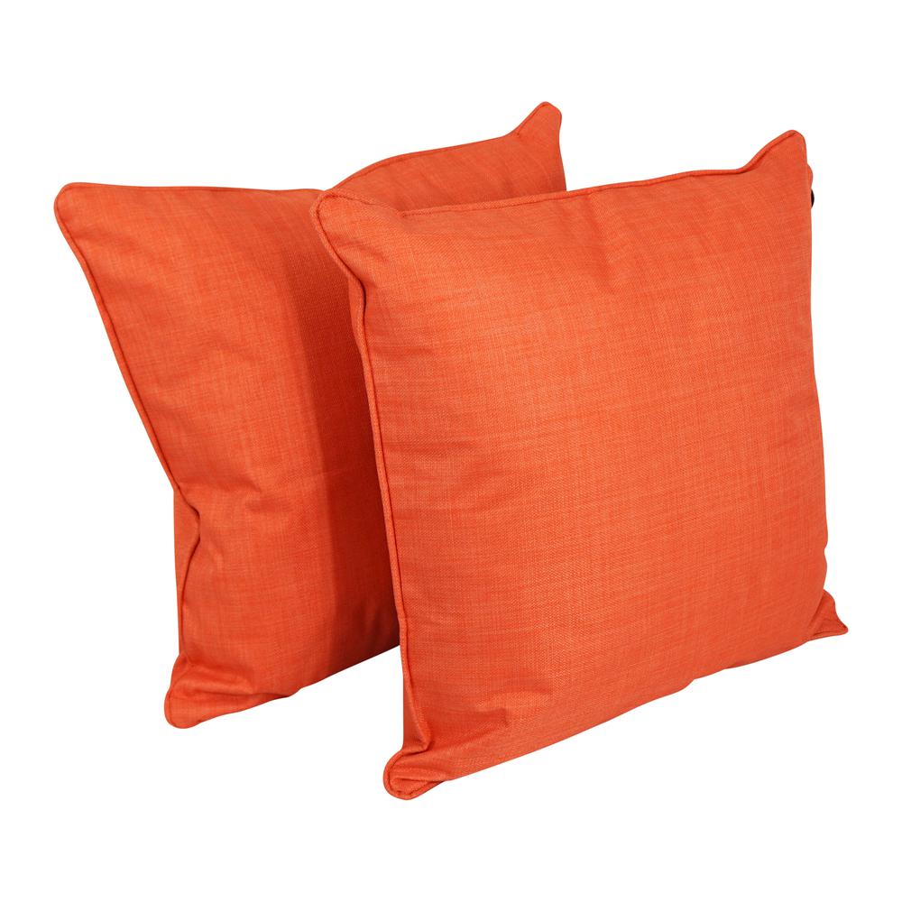 25-inch Double-corded Spun Polyester Square Floor Pillows with Inserts (Set of 2) 9813-CD-S2-REO-SOL-13. Picture 1