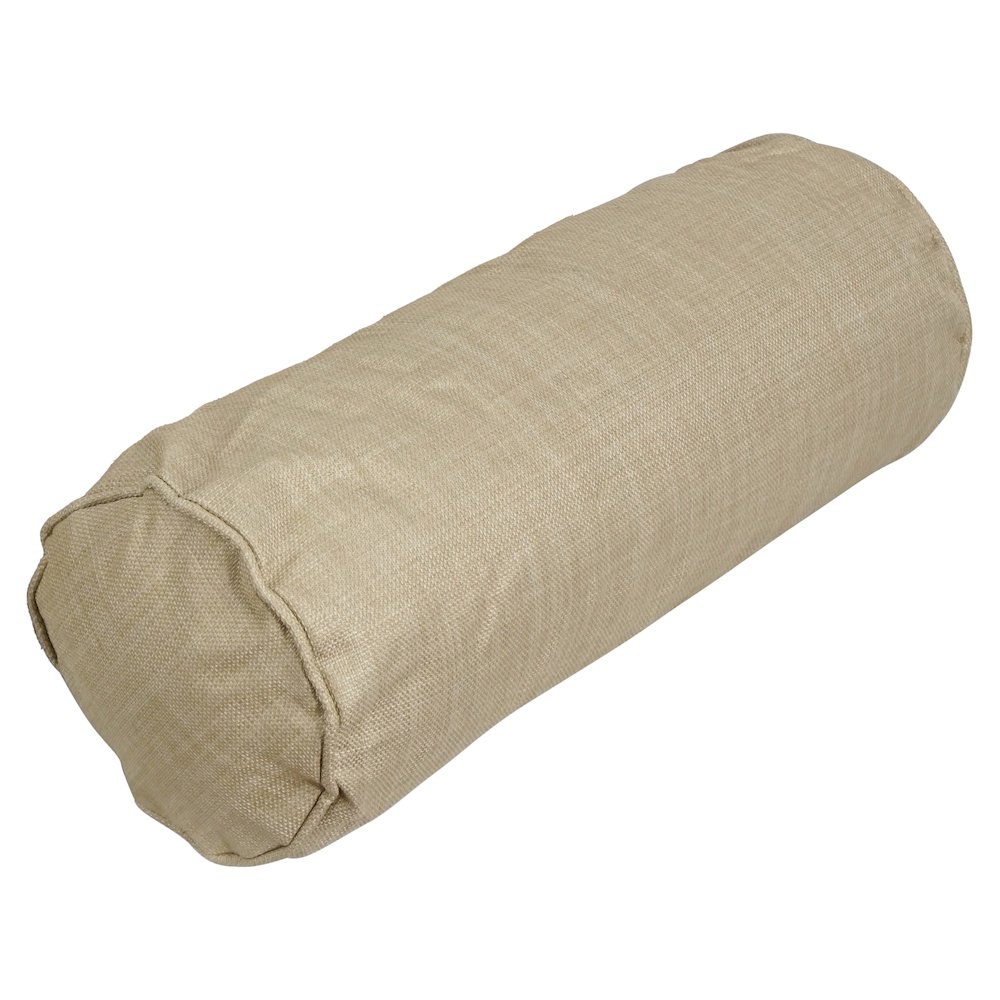 20-inch by 8-inch Double-corded Spun Polyester Bolster Pillow with Insert. Picture 1