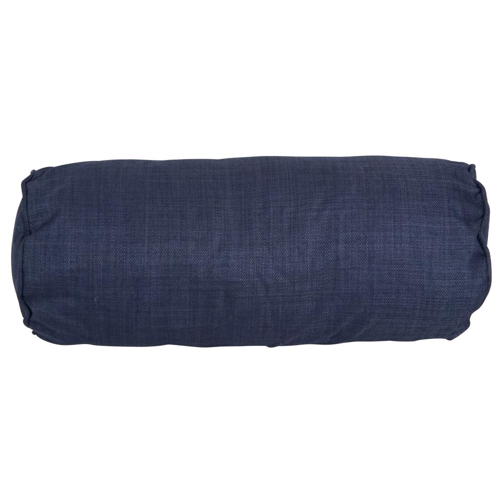 20-inch by 8-inch Double-corded Spun Polyester Bolster Pillows with Inserts (Set of 2) 9814-CD-S2-REO-SOL-05. Picture 2