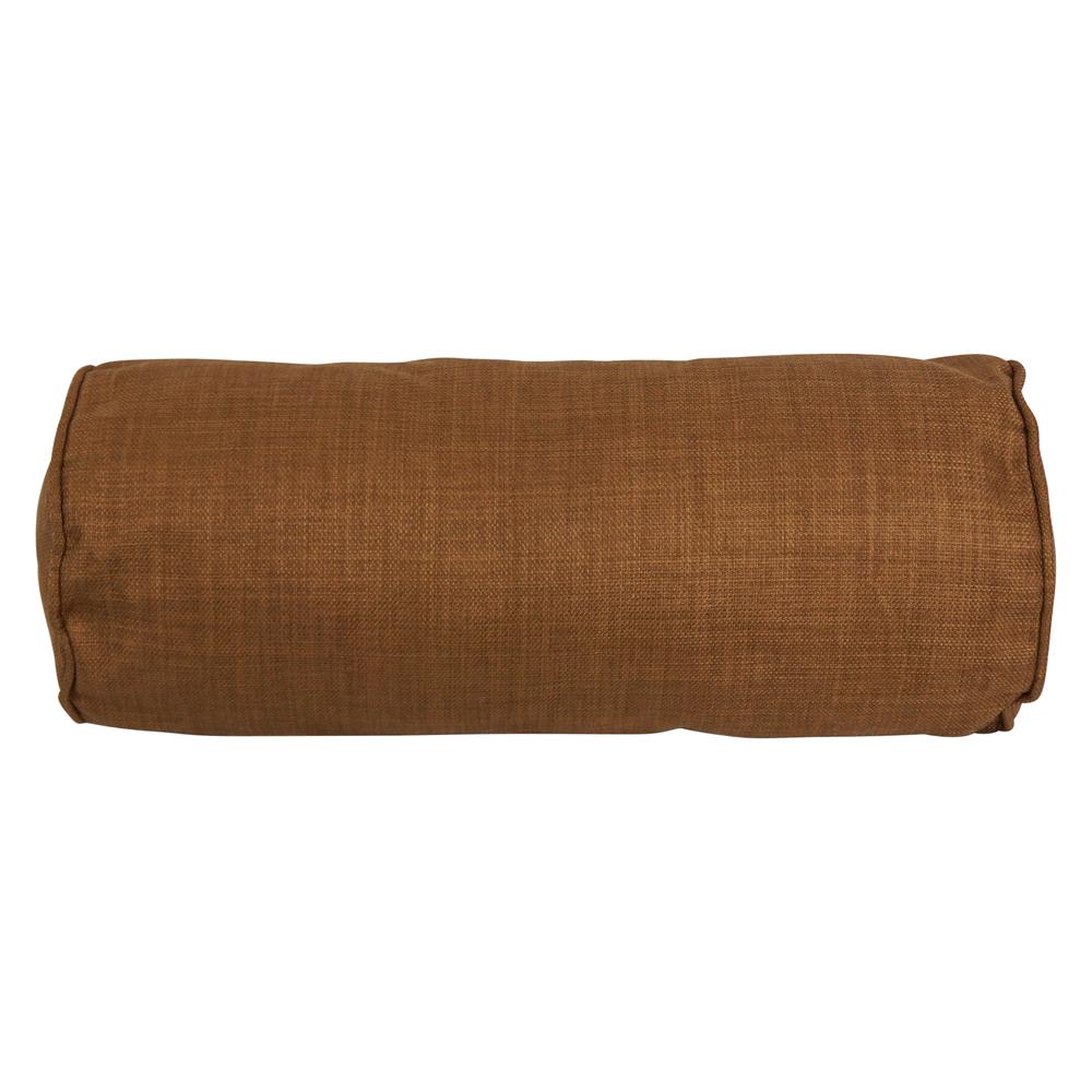 20-inch by 8-inch Double-corded Spun Polyester Bolster Pillows with Inserts (Set of 2) 9814-CD-S2-REO-SOL-09. Picture 2