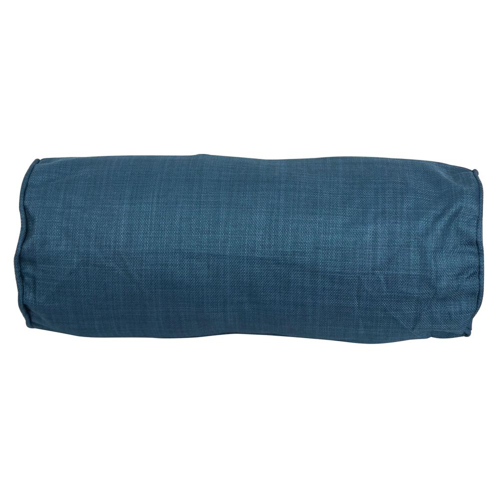 20-inch by 8-inch Double-corded Spun Polyester Bolster Pillows with Inserts (Set of 2) 9814-CD-S2-REO-SOL-16. Picture 2