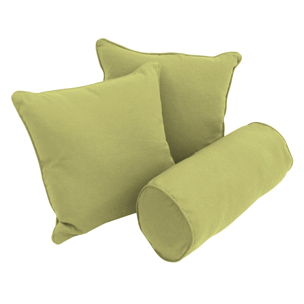 Double-corded Solid Twill Throw Pillows with Inserts (Set of 3). Picture 1