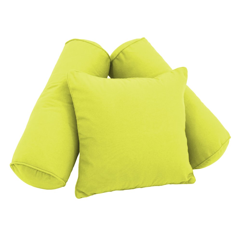 Double-corded Solid Twill Throw Pillows with Inserts (Set of 3). Picture 1
