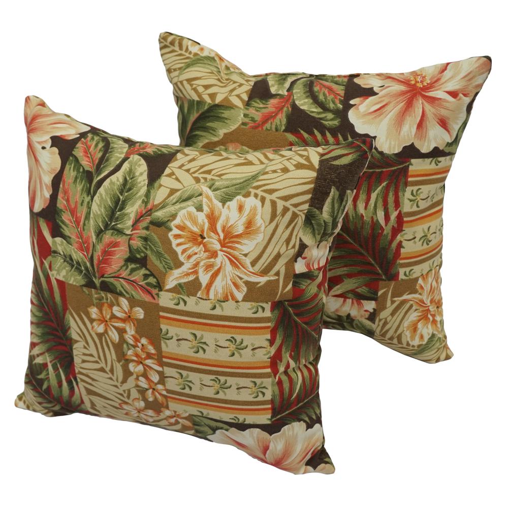 Blaziing Needles 17-inch Outdoor Spun Polyester Throw Pillows (Set of 2). Picture 1