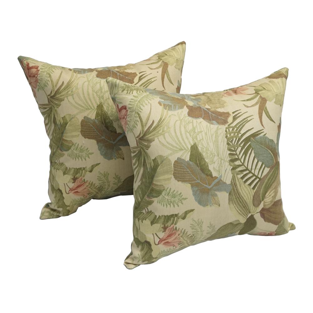17-inch Square Polyester Outdoor Throw Pillows (Set of 2)  9910-S2-CO-OD-047. Picture 1