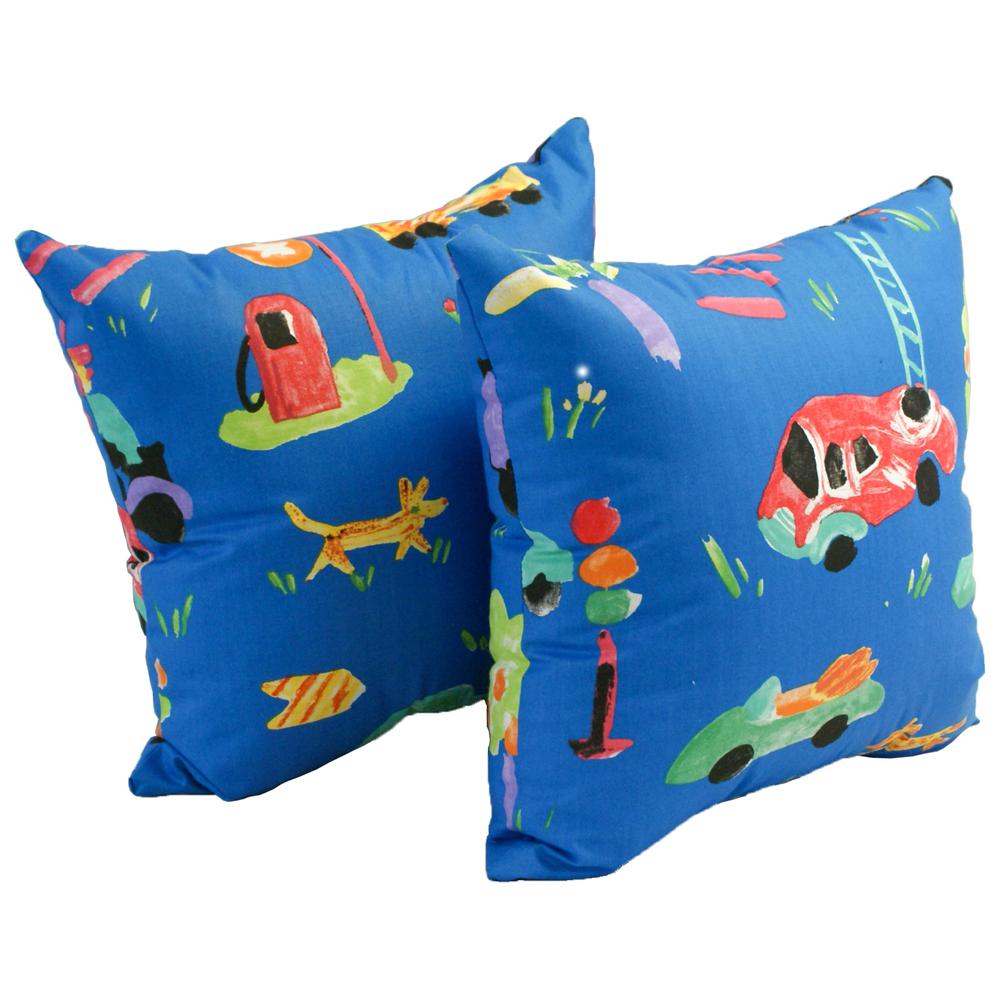 17-inch Jacquard Throw Pillows with Inserts (Set of 2)  9910-S2-ID-066. Picture 1