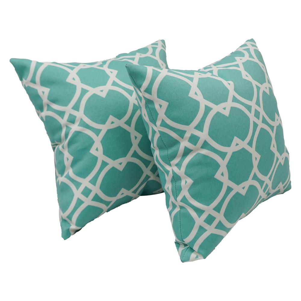 17-inch Square Polyester Outdoor Throw Pillows (Set of 2) 9910-S2-OD-144. Picture 1