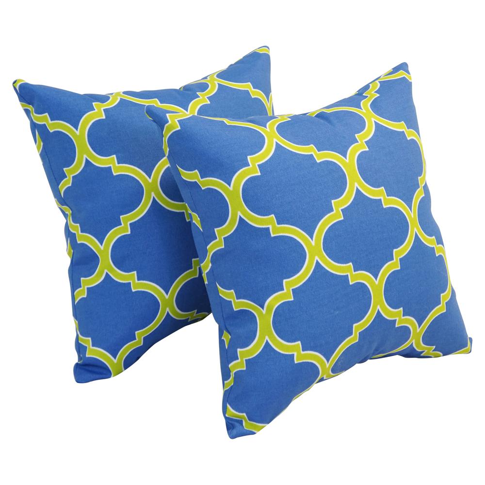 17-inch Square Polyester Outdoor Throw Pillows (Set of 2) 9910-S2-OD-150. Picture 1