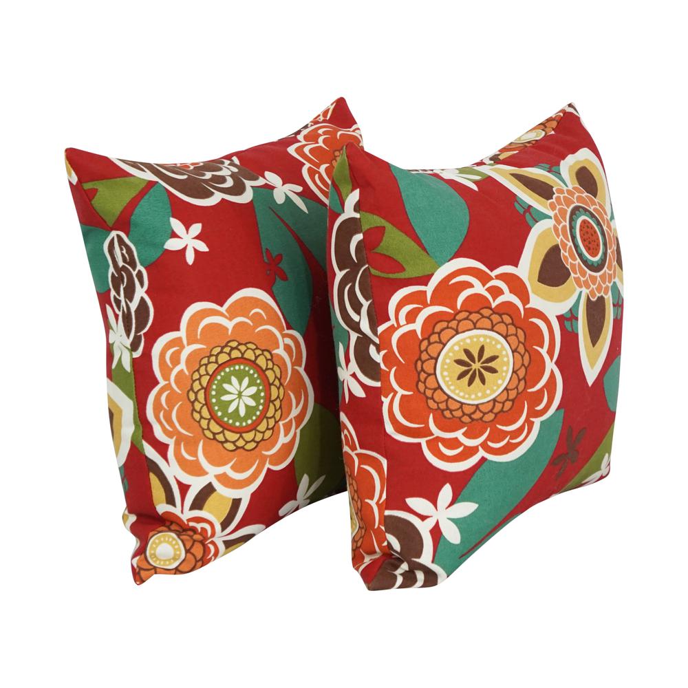 17-inch Square Polyester Outdoor Throw Pillows (Set of 2) 9910-S2-OD-202. Picture 1
