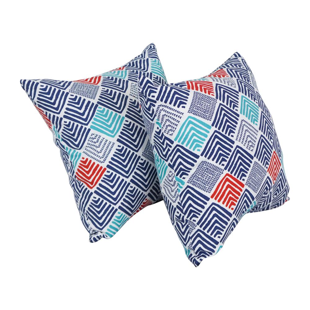 17-inch Square Polyester Outdoor Throw Pillows (Set of 2) 9910-S2-OD-204. Picture 1