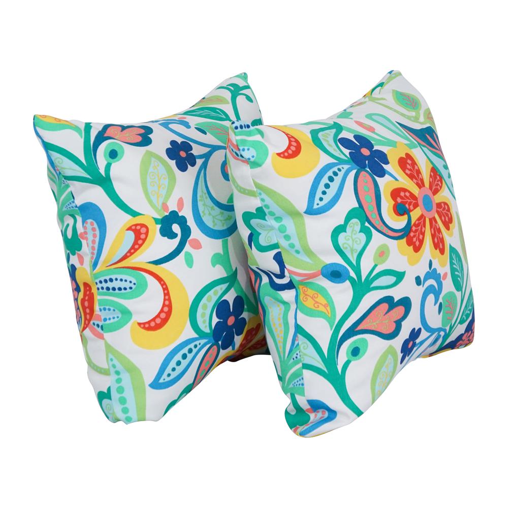 17-inch Square Polyester Outdoor Throw Pillows (Set of 2) 9910-S2-OD-240. Picture 1
